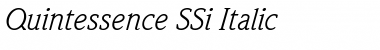 Quintessence SSi Italic Font Title Preview