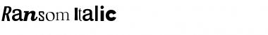 Ransom Italic Font Title Preview