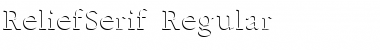 ReliefSerif Regular Font Title Preview