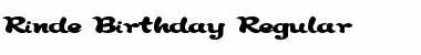 Rinde Birthday Regular Font Title Preview