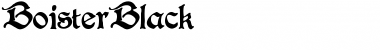 BoisterBlack normal Font Title Preview
