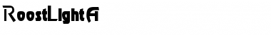 RoostLIGHT A Font Title Preview