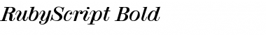 RubyScript Bold Font Title Preview