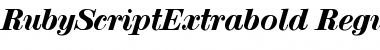 RubyScriptExtrabold normal Font Title Preview
