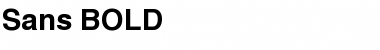 Sans BOLD Font Title Preview