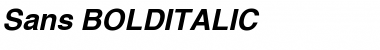 Sans BOLDITALIC Font Title Preview