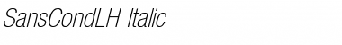 SansCondLH Italic Font Title Preview
