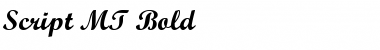 Script MT Bold Regular Font Title Preview