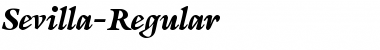 Sevilla Regular Font Title Preview