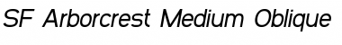 SF Arborcrest Medium Oblique Font Title Preview