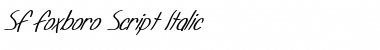 SF Foxboro Script Italic Font Title Preview