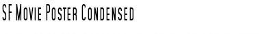 SF Movie Poster Condensed Regular Font Title Preview