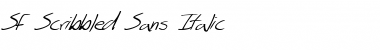 SF Scribbled Sans Italic Font Title Preview