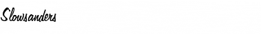 Slowsanders Regular Font Title Preview