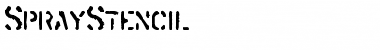 SprayStencil Regular Font Title Preview
