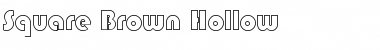 Square Brown Hollow Regular Font Title Preview