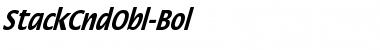 StackCndObl-Bol Regular Font Title Preview