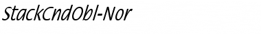 StackCndObl-Nor Regular Font Title Preview