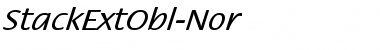 StackExtObl-Nor Regular Font Title Preview