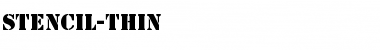 Stencil-Thin Regular Font Title Preview