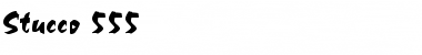 Stucco 555 Regular Font Title Preview