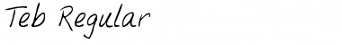 Teb Regular Font Title Preview