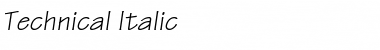 Technical Italic Font Title Preview