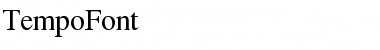 TempoFont Regular Font Title Preview
