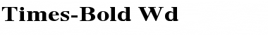 Times-Bold Wd Regular Font Title Preview