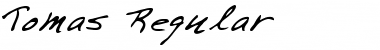 Tomas Regular Font Title Preview