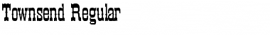 Townsend Regular Font Title Preview