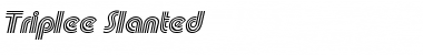 Triplee Slanted Normal Font Title Preview