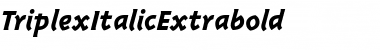 TriplexItalicExtrabold Regular Font Title Preview