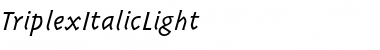 TriplexItalicLight Regular Font Title Preview