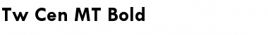 Tw Cen MT Bold Font Title Preview