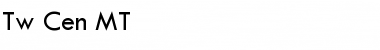 Tw Cen MT Regular Font Title Preview