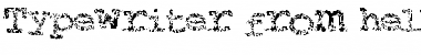 Typewriter from hell Regular Font Title Preview