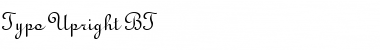 TypoUpright BT Regular Font Title Preview