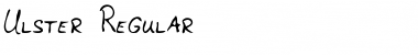Ulster Regular Font Title Preview
