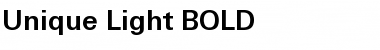 Unique Light BOLD Font Title Preview
