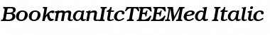 BookmanItcTEEMed Italic Font Title Preview