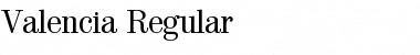 Valencia Regular Font Title Preview