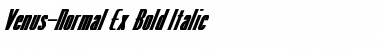 Venus-Normal Ex Bold Italic Regular Font Title Preview
