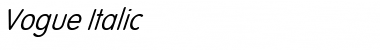 Vogue Italic Font Title Preview