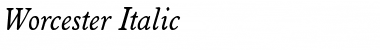 Worcester Italic Font Title Preview