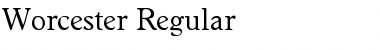 Worcester Regular Font Title Preview