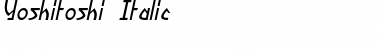 Yoshitoshi Italic Font Title Preview
