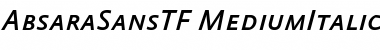 AbsaraSansTF-MediumItalicSC Regular Font Title Preview
