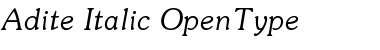 Adite Italic Font Title Preview