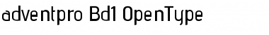 advent pro Bd1 Bold 1 Font Title Preview